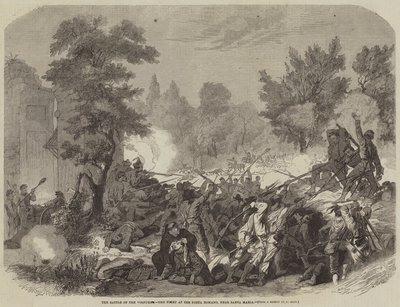 La Batalla del Volturno, la Lucha en la Porta Romano, cerca de Santa Maria de Konrad Grob